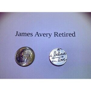 James Avery, I Believe in Love, Sterling Silver Charm, #75